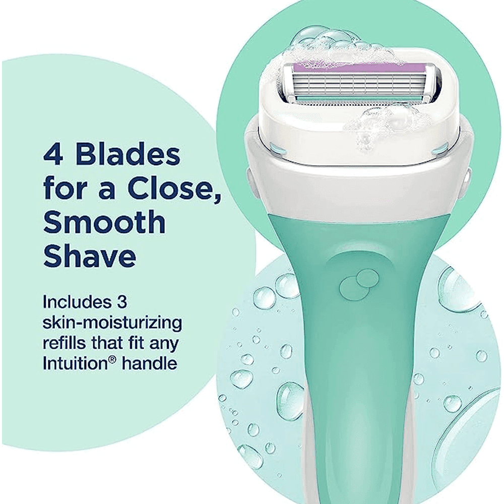 Schick Intuition أداة موس الحلاقه والرغوه بالصبار وفيتامين اي من شيك انتيوشن 2 قطعة - 5
