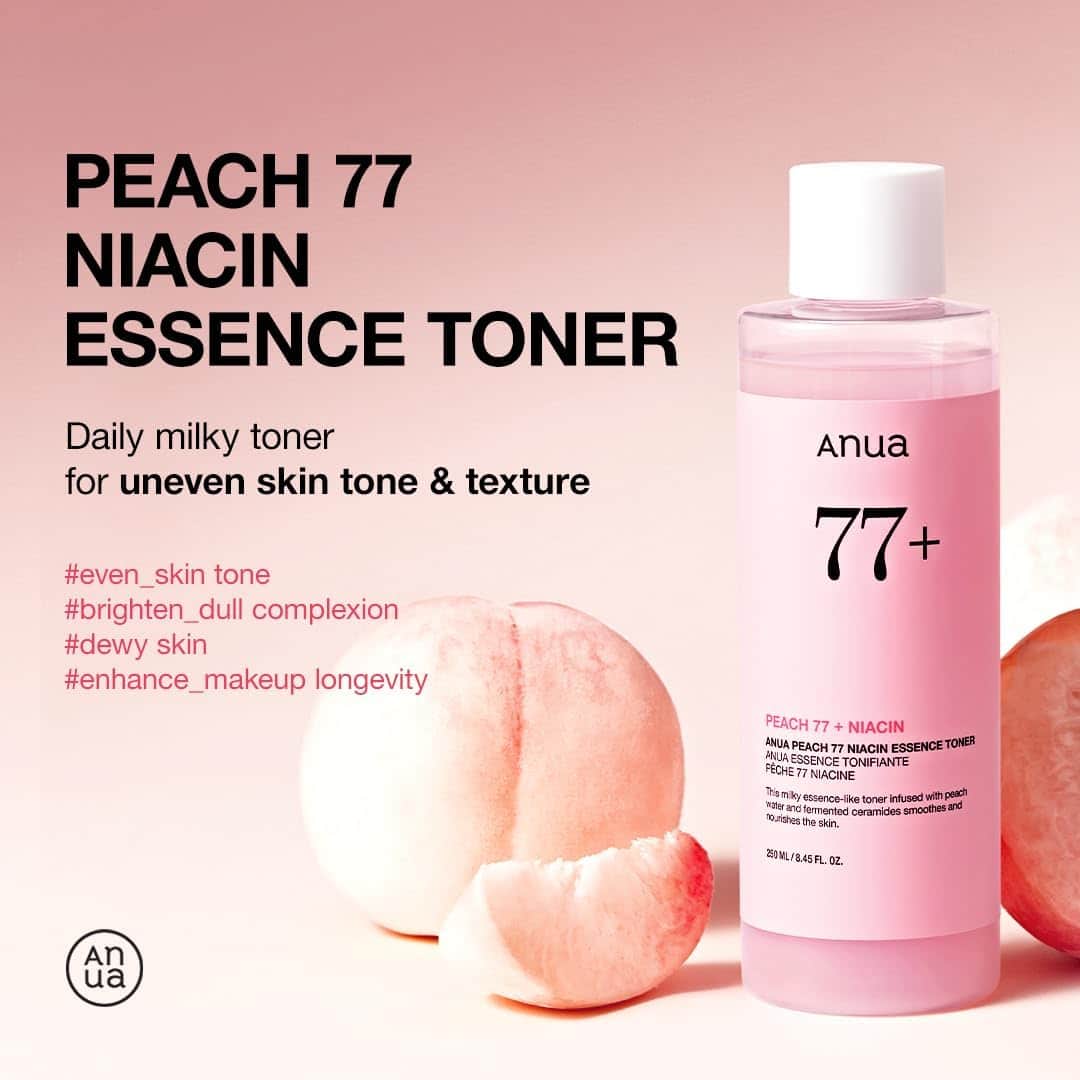 Anua تونر بخلاصة النياسين +77 بالخوخ من أنوا 250 مل - 2