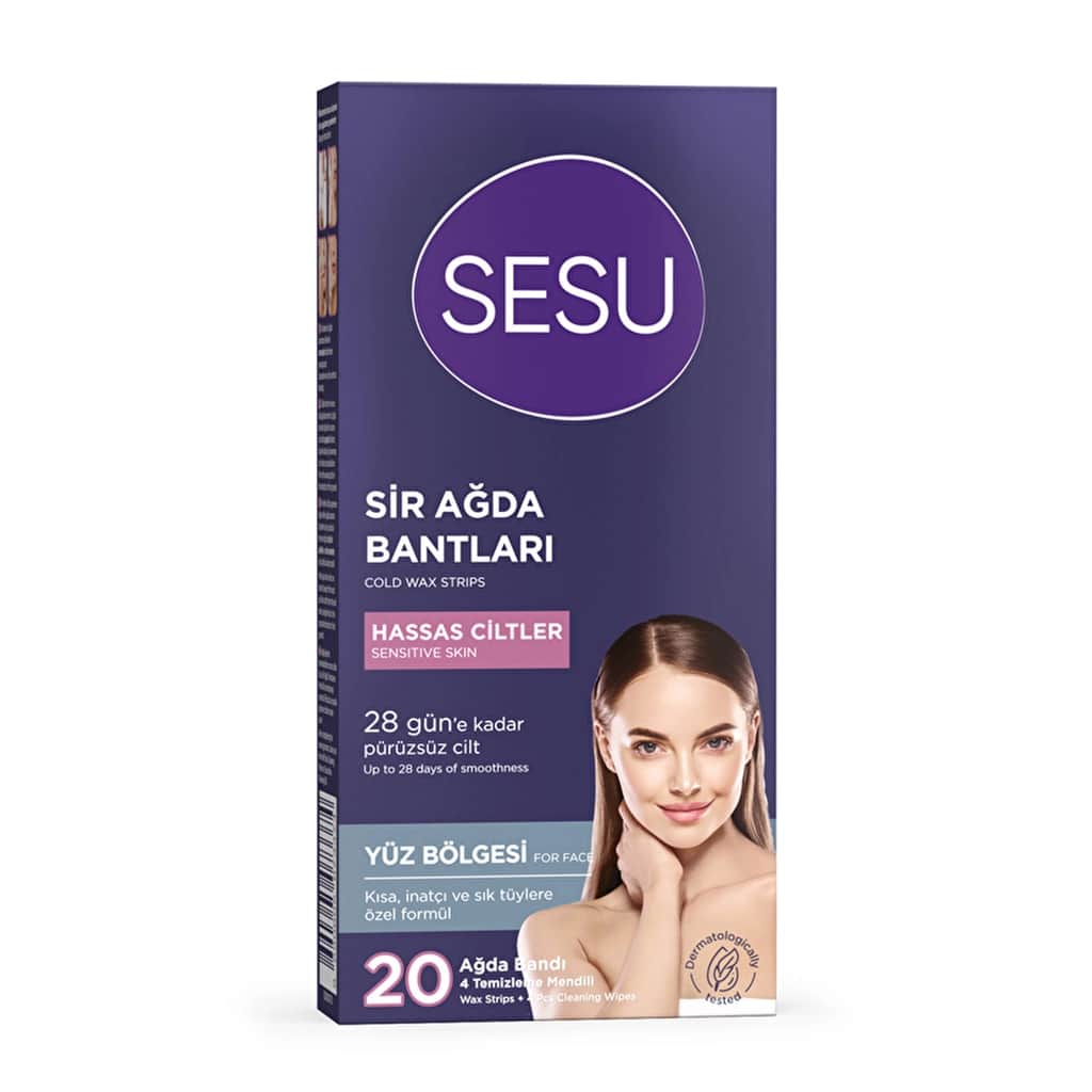Sesu شرائح شمع سيسو للوجه للبشرة الحساسة، 20 قطعة - 1