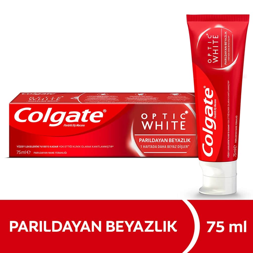 Colgate معجون أسنان كولجيت أوبتيك وايت شاينينج وايتنيس 75 مل - 1