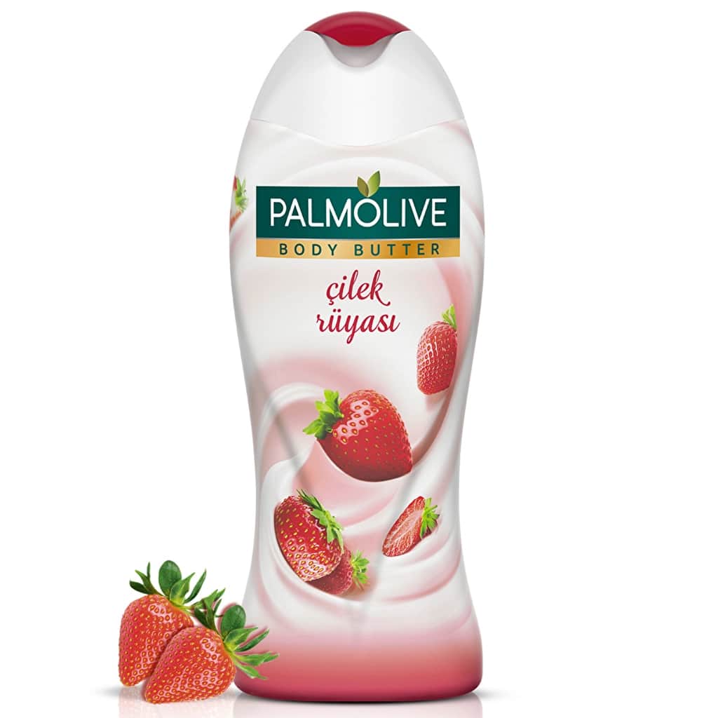 Palmolive جل استحمام بزبدة الجسم والفراولة من بالموليف ٥٠٠ مل خالي من الصابون - 1