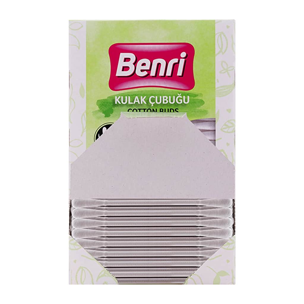 Benri أعواد تنظيف الأذن من القطن العضوي من بينري 200 قطعة - 2
