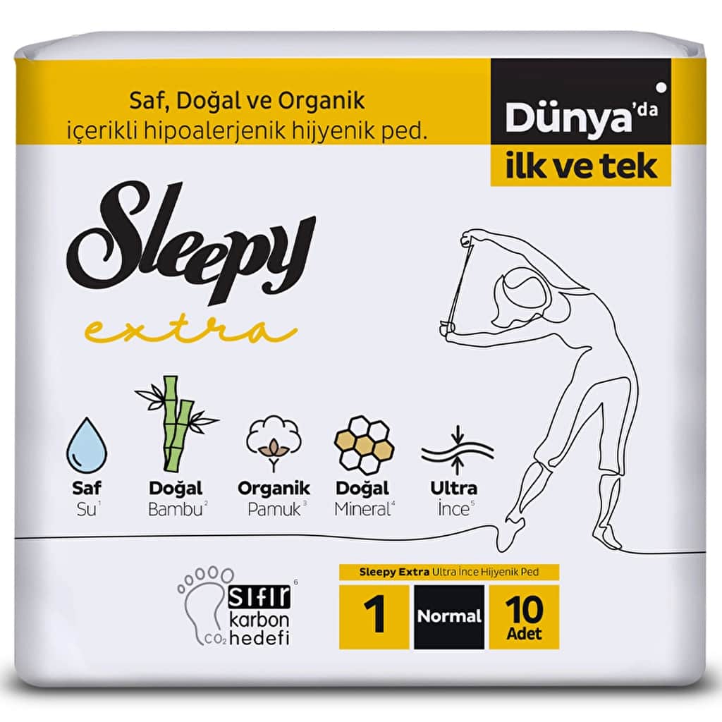Sleepy فوط صحية عادية رفيعة للغاية من سليبي، 10 قطع (مقاس 1) - 1