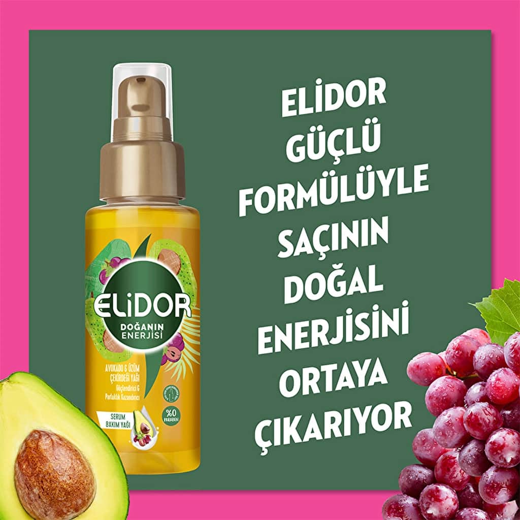 Elidor سيروم الشعر إيليدور بالأفوكادو وبذور العنب ٨٠ مل تغذية وإصلاح - 3