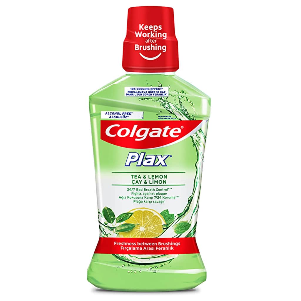 Colgate غسول الفم كولجيت بلاكس بالشاي والليمون الخالي من الكحول 500 مل - 2