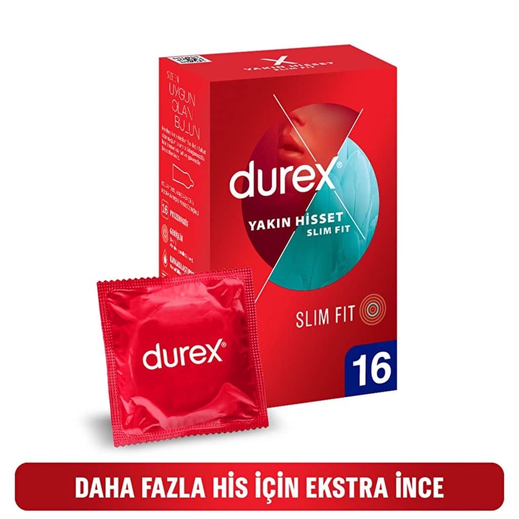 كوندومز دوركس فيل كلوز سليم فيت 16 حبة Durex - 1