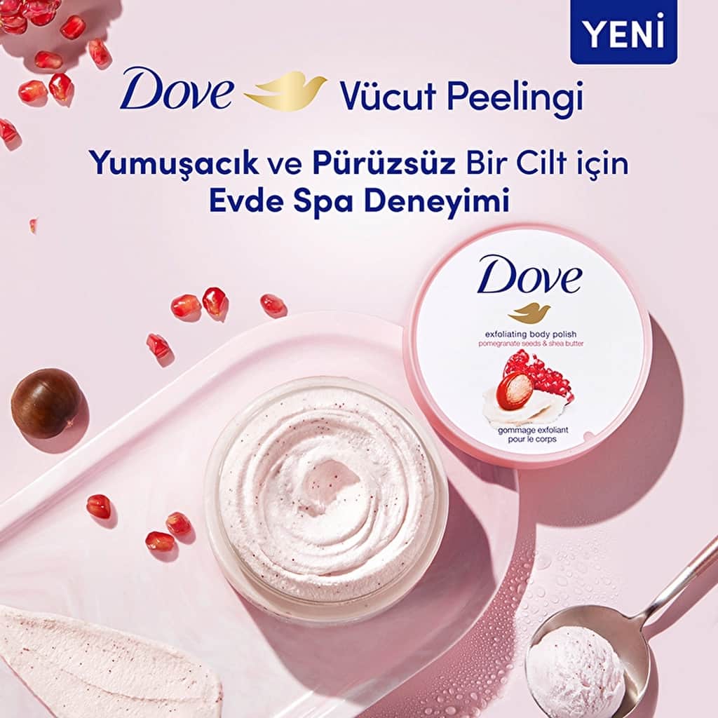 Dove مقشر الجسم دوف بالرمان وزبدة الشيا 225 مل مرطب - 3