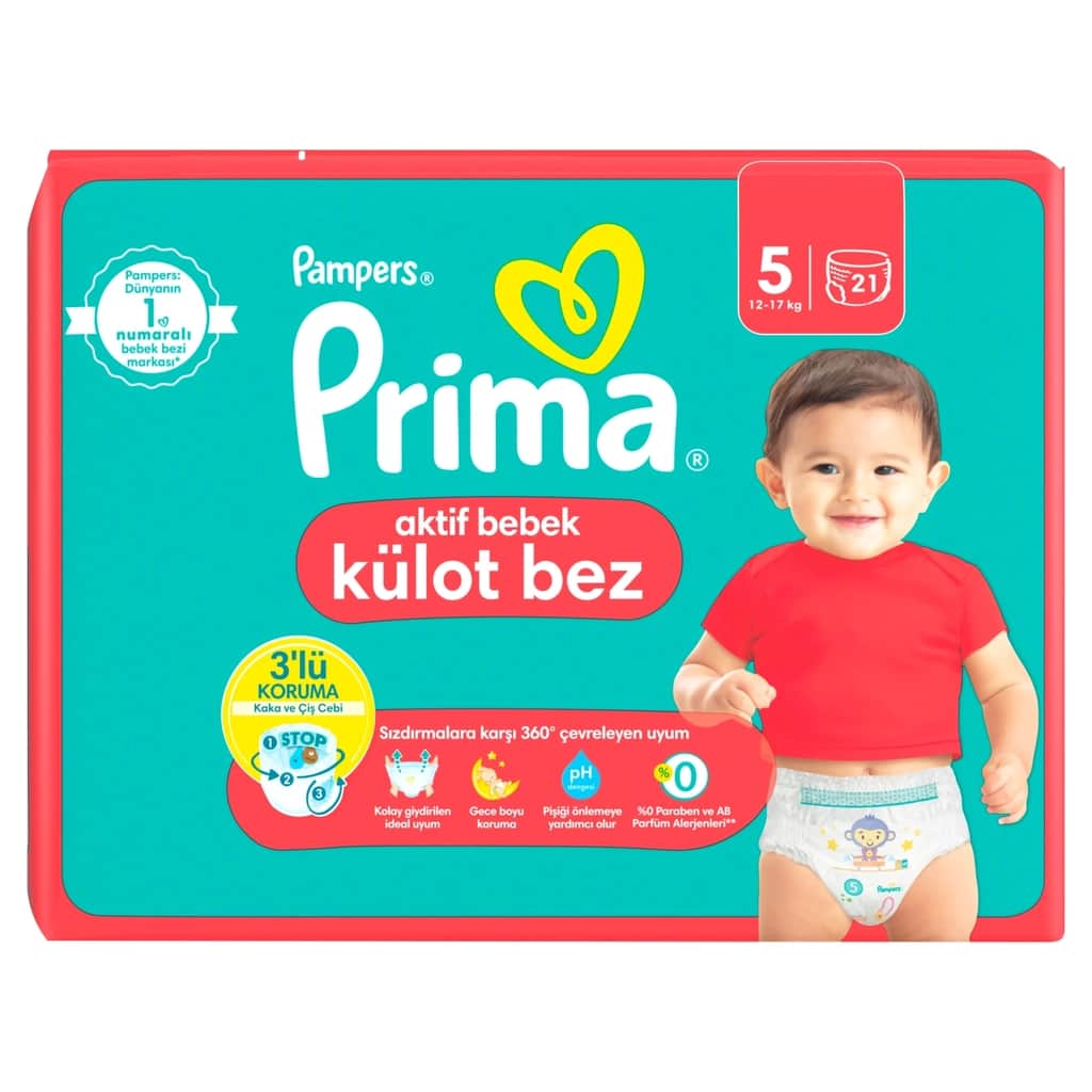 Prima حفاضات بريما بيبي مقاس 5 جونيور 21 قطعة - 2