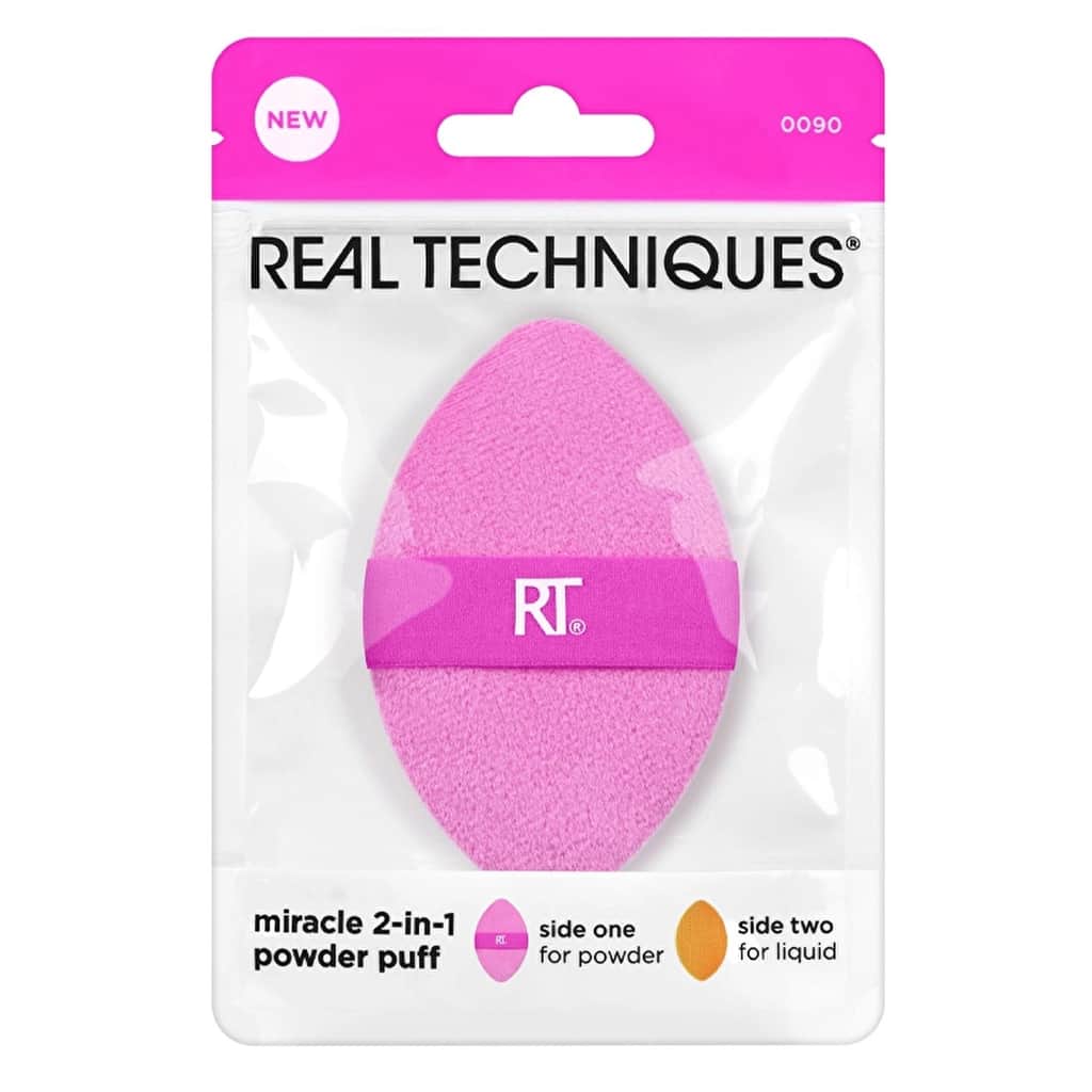 Real Techniques إسفنجة المكياج ميراكل ثنائية الجوانب من ريل تكنيكس إسفنجة نباتية - 1