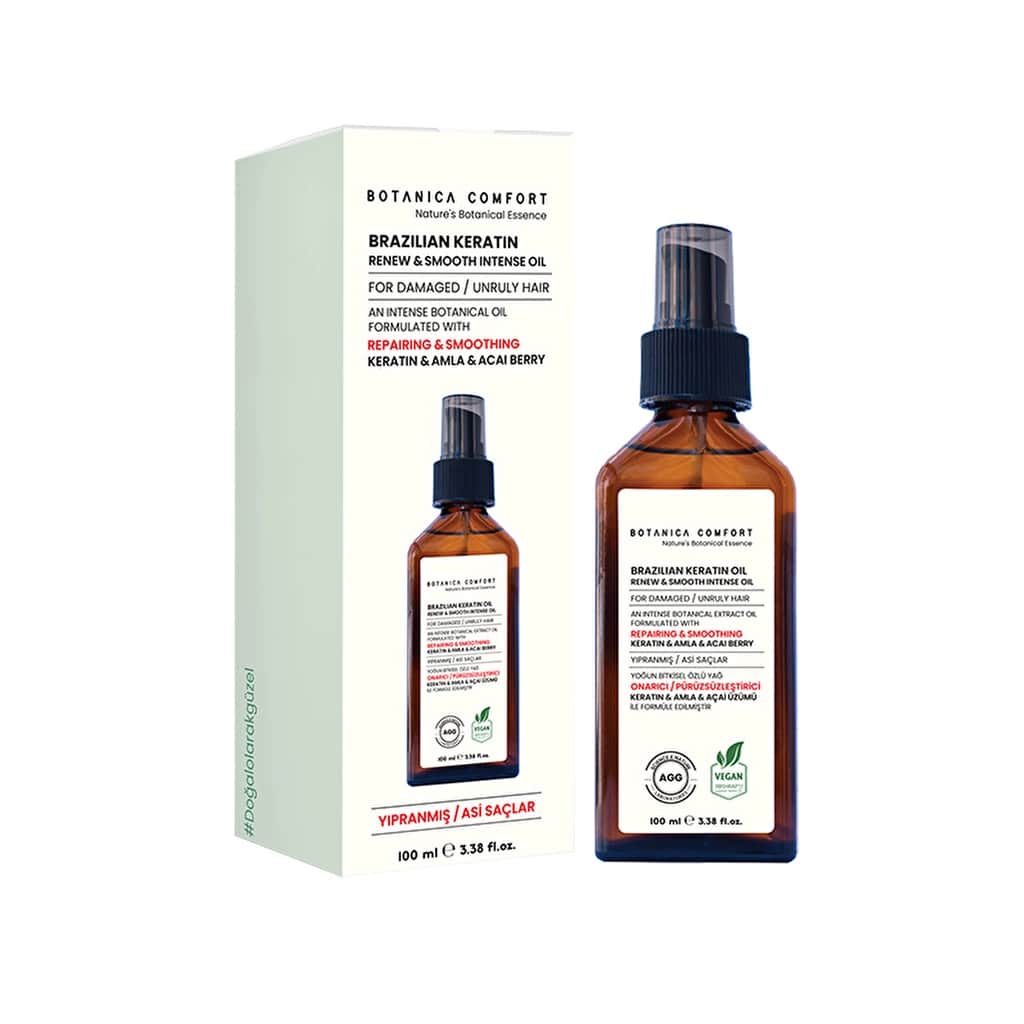 Botanica Comfort زيت بوتانيكا كومفورت البرازيلي كيراتين لتجديد وتنعيم الشعر المكثف 100 مل - 1