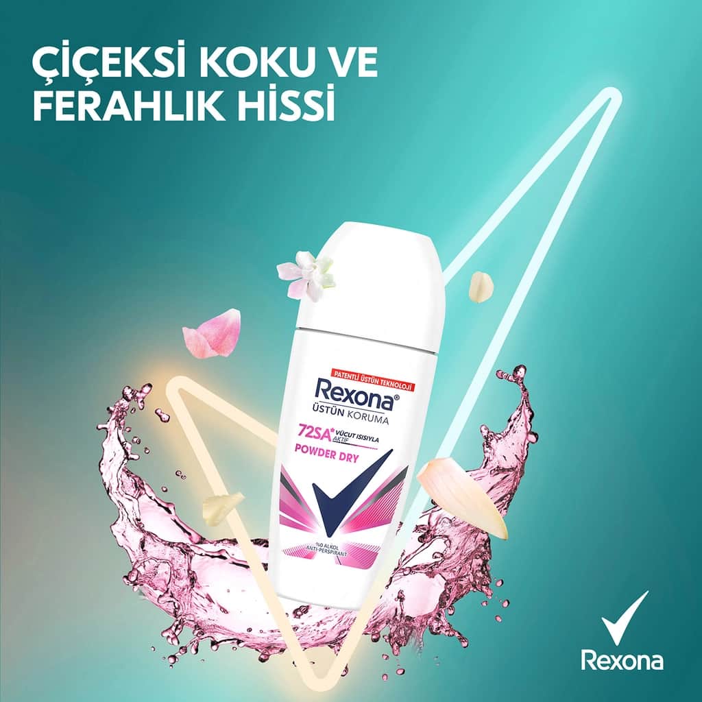 Rexona مزيل عرق ريكسونا سوبريور بروتكشن للنساء، بودرة جافة، حماية مستمرة تدوم 72 ساعة، 50 مل - 4