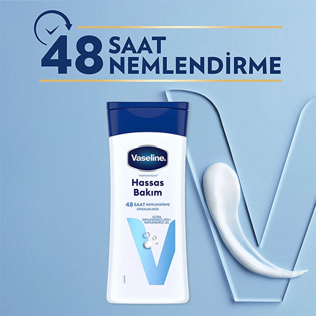 Vaseline لوشن فازلين للجسم للعناية بالبشرة الجافة والجافة جدًا والحساسة 200 مل - 3