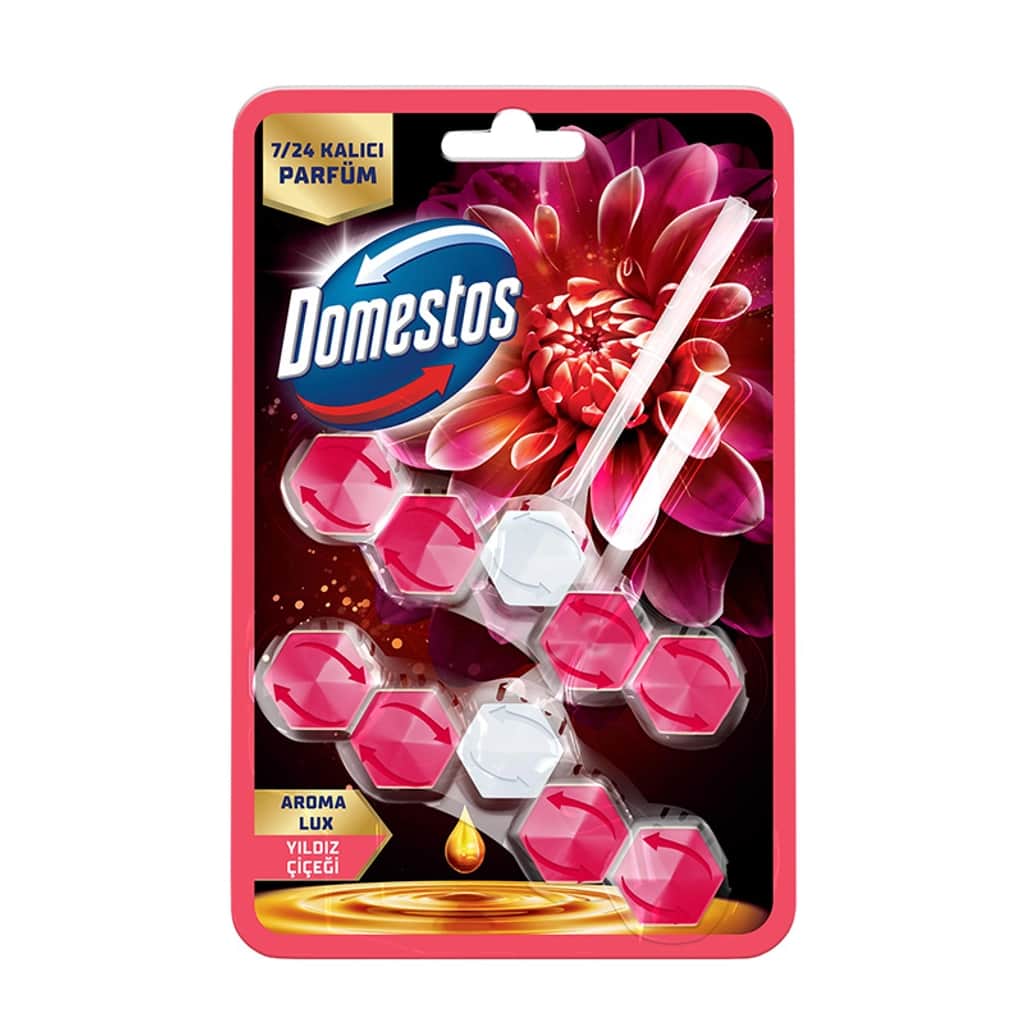 Domestos دومستوس منظف المرحاض أروما لوكس برائحة زهرة النجمة وفاكهة التنين 2 × 50 جرام - 2