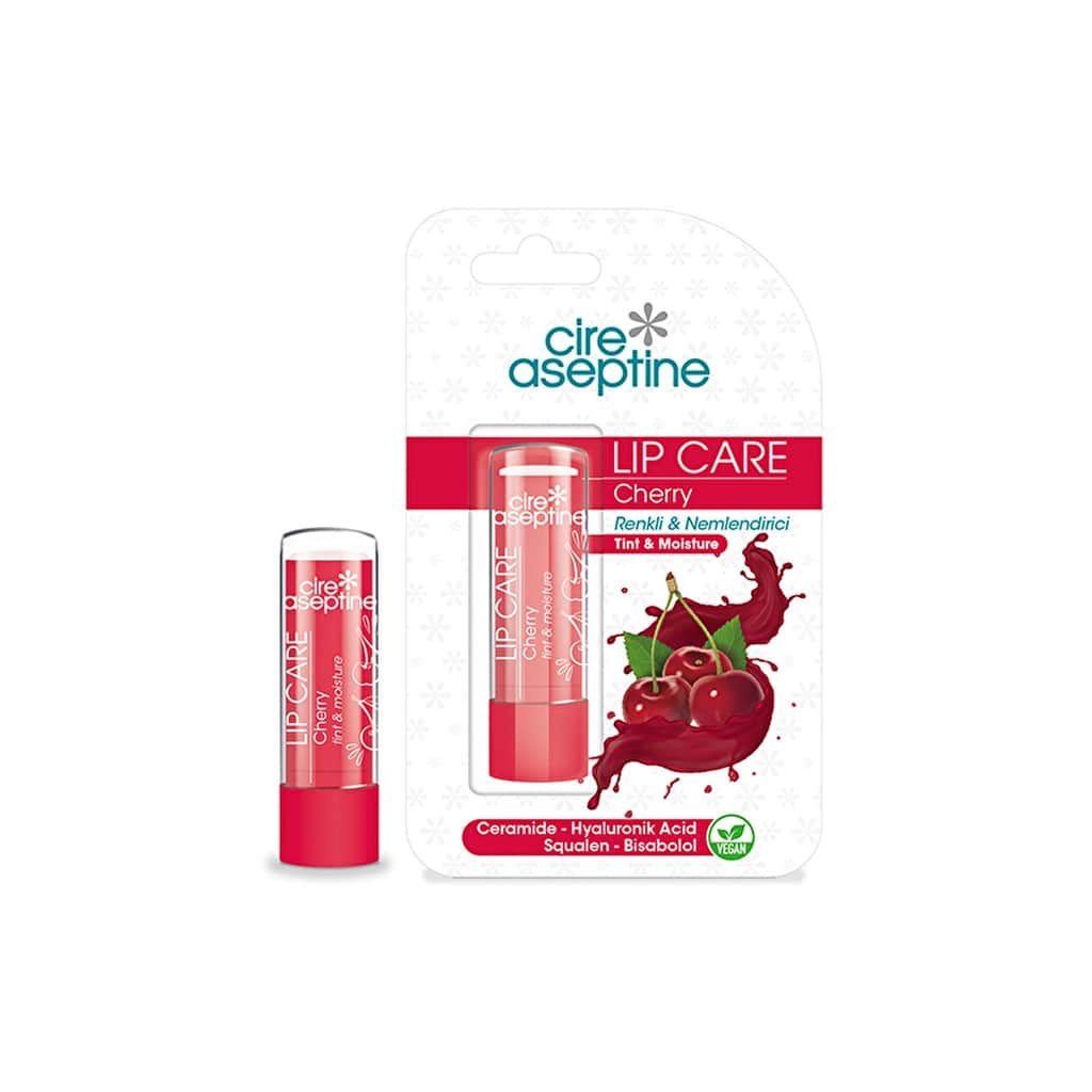 Cire Aseptine كريم العناية بالشفاه الملون سيري أسيبتين بنكهة الكرز، قطعة واحدة - 1