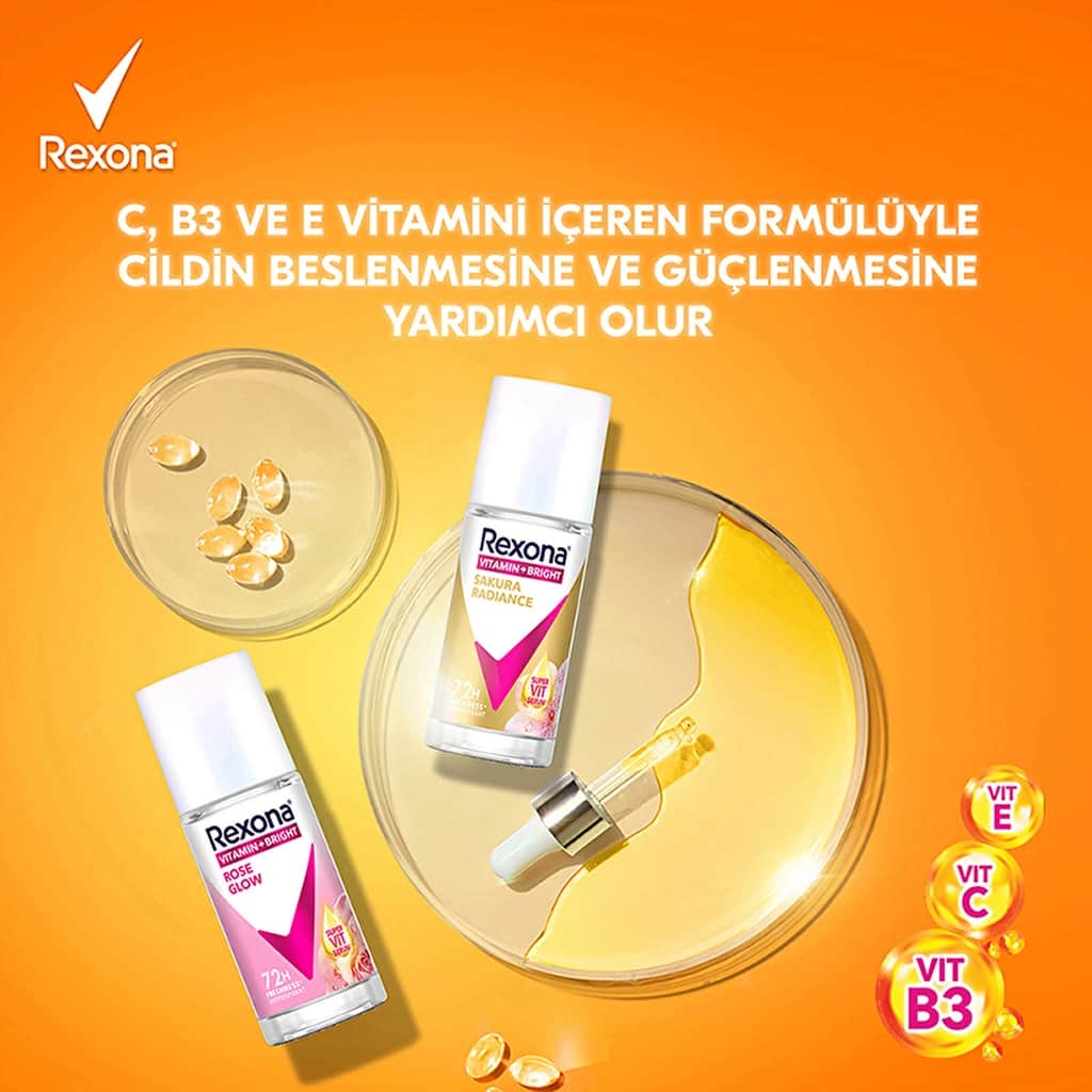 Rexona مزيل عرق ريكسونا فيتامين + برايت للنساء رول أون ساكورا راديانس 45 مل - 5