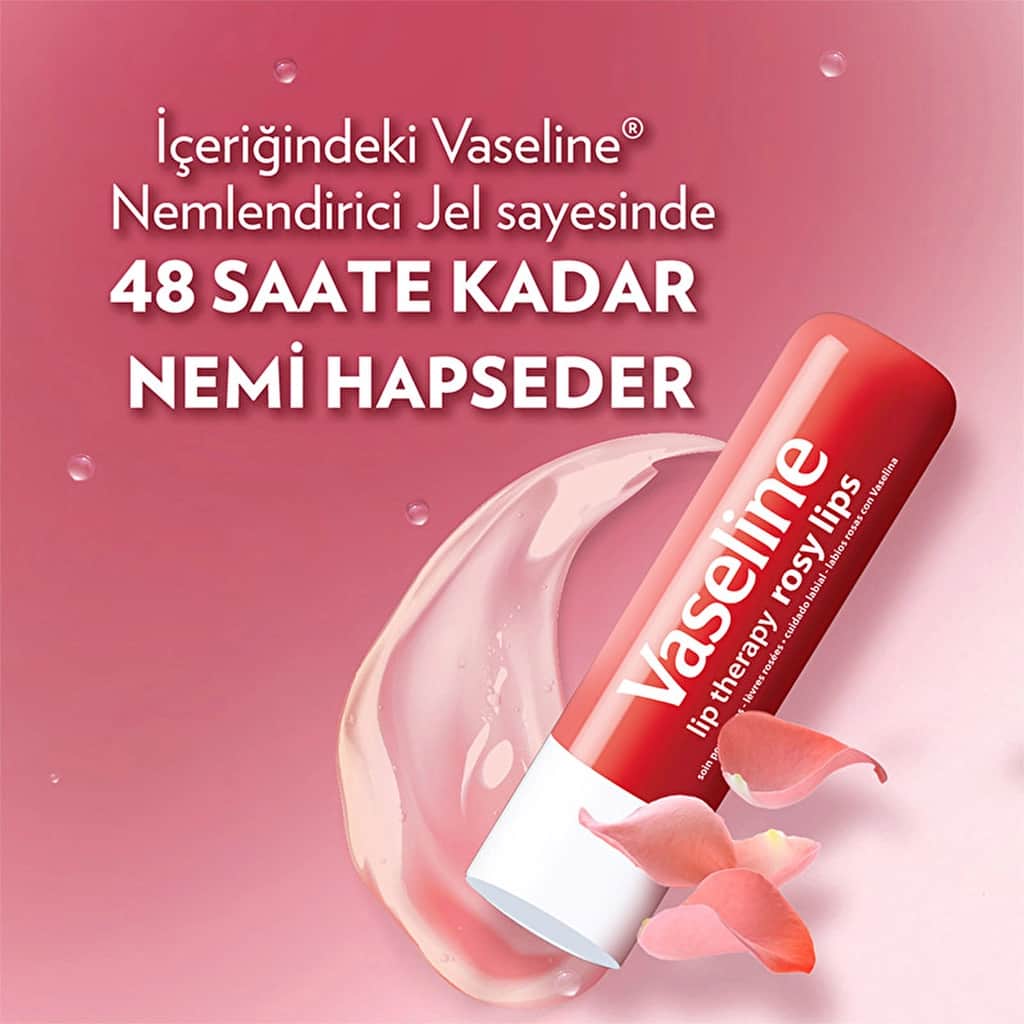 Vaseline كريم فازلين للعناية بالشفاه شفاه وردية 4.8 جرام - 3