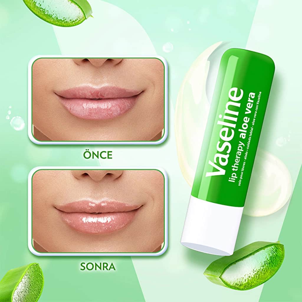 Vaseline كريم فازلين للعناية بالشفاه بخلاصة الصبار 4.8 جرام - 6