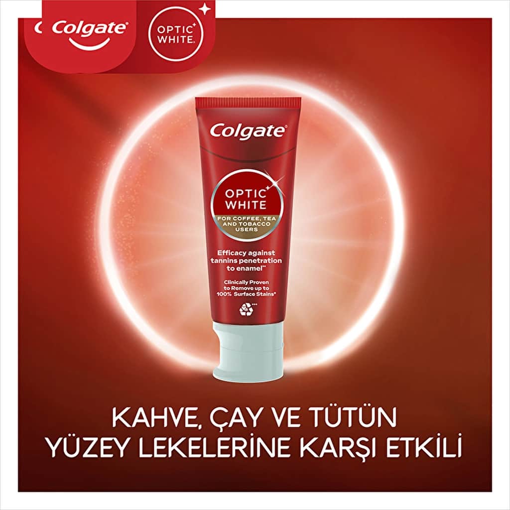 Colgate معجون أسنان كولجيت أوبتيك وايت لإزالة بقع القهوة والشاي 75 مل - 4