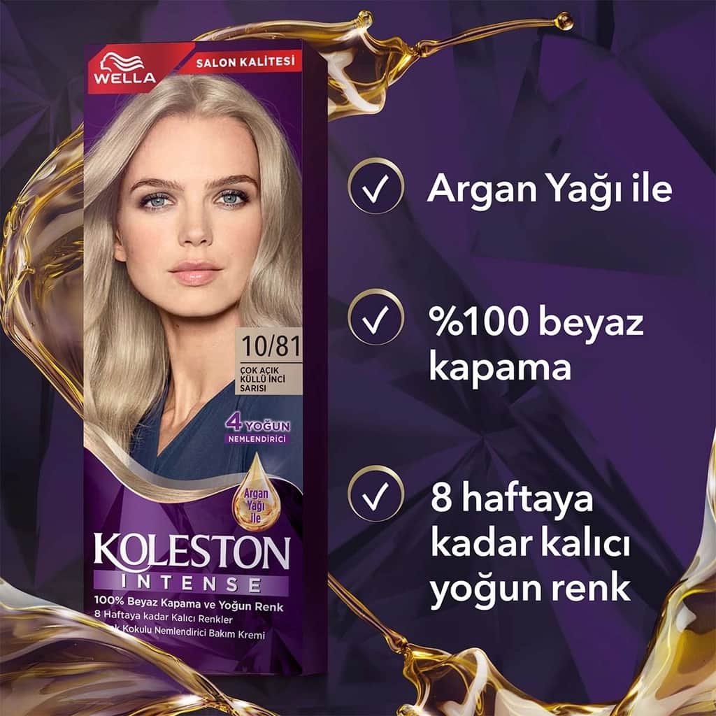 Wella Koleston صبغة شعر ويلا كولستون المكثفة 10/81 أشقر لؤلؤي رمادي فاتح جدًا - 6