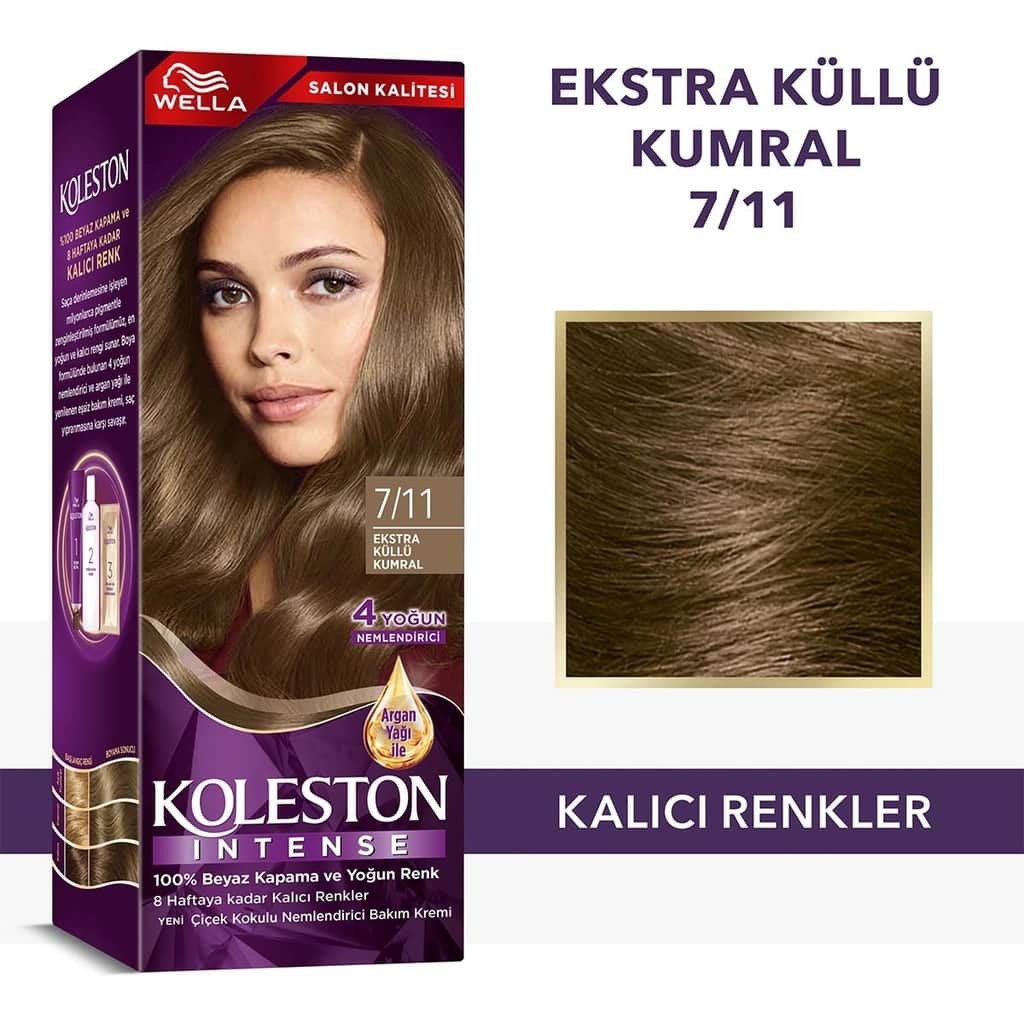 Wella Koleston صبغة شعر ويلا كولستون المكثفة 7/11 أشقر رمادي إضافي - 1