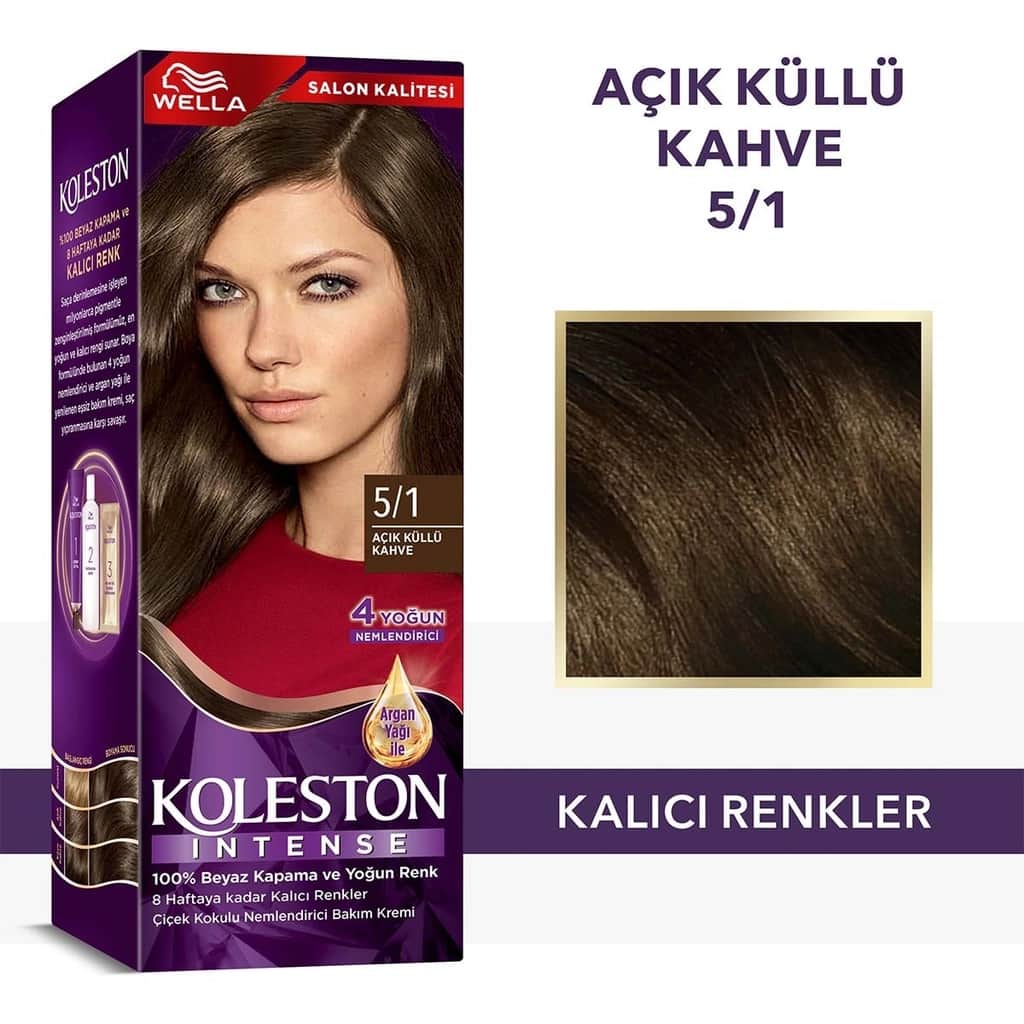 Wella Koleston صبغة شعر ويلا كوليستون المكثفة 5/1 بني رمادي فاتح - 1