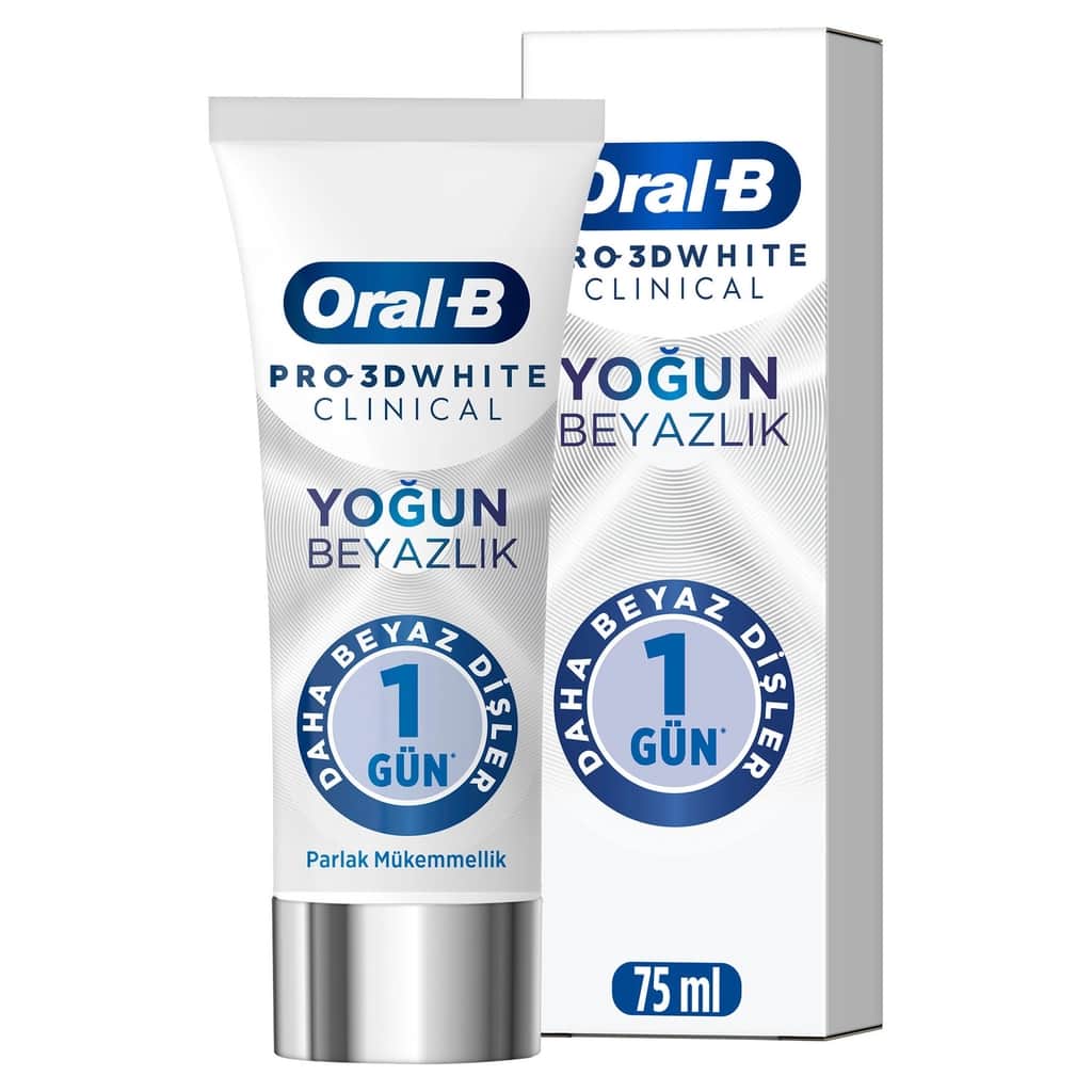 معجون أسنان برو 3D وايت كلينيكال إنتنس وايتنينغ 75 مل من أورال-بي Oral-B - 1