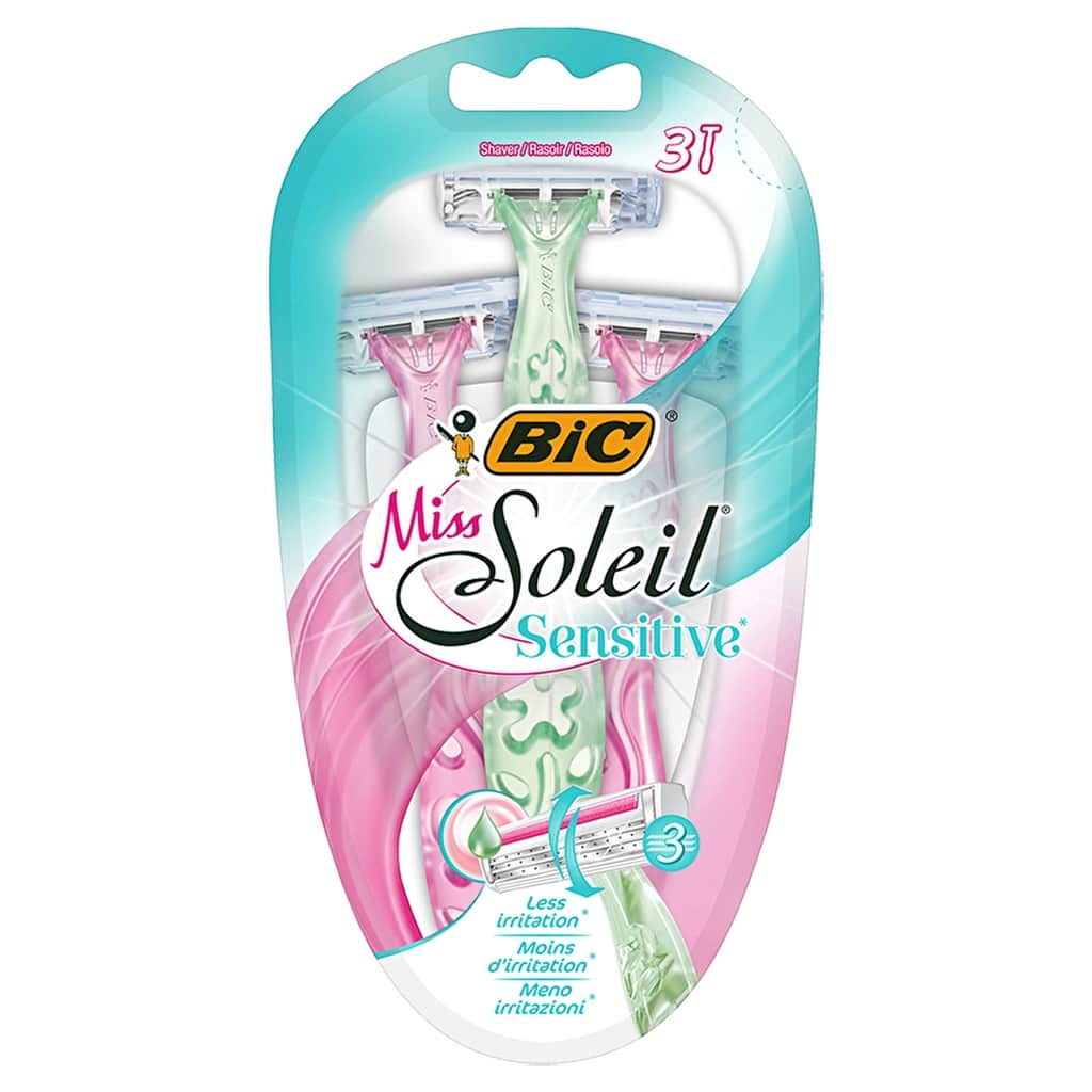 Bic ماكينة حلاقة بيك ميس سوليل سينسيتيف 3 شفرات للنساء عبوة من 3 قطع - 1