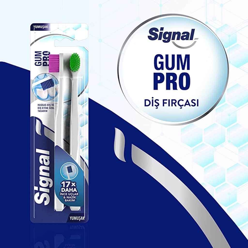 Signal فرشاة أسنان سيجنال جام برو للعناية اللطيفة ناعمة 1+1 - 3