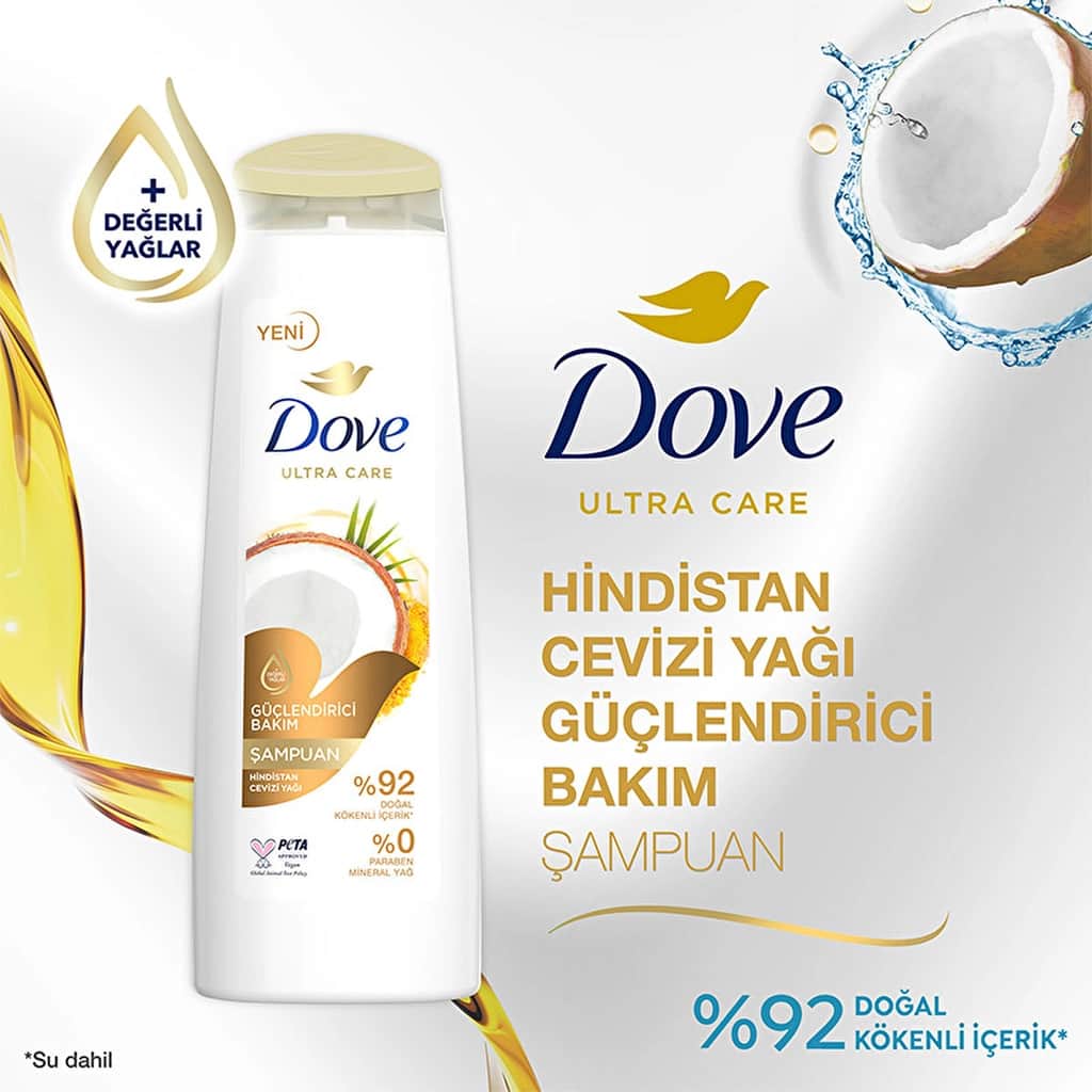 Dove شامبو دوف ألترا كير للعناية بالشعر بزيت جوز الهند لتقوية الشعر 400 مل - 3