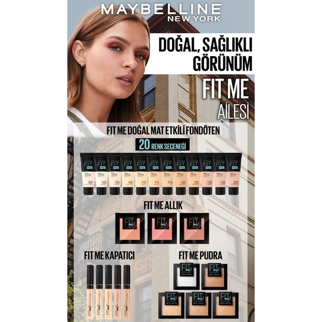 Maybelline كريم أساس مايبيلين فيت مي رقم 100 عاجي دافئ 30.7 مل - 4