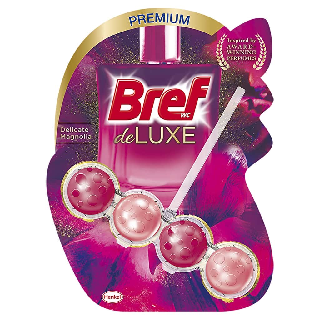 Bref بريف باور أكتيف، كتلة مرحاض صلبة برائحة الماغنوليا، 250 دورة تدفق - 1
