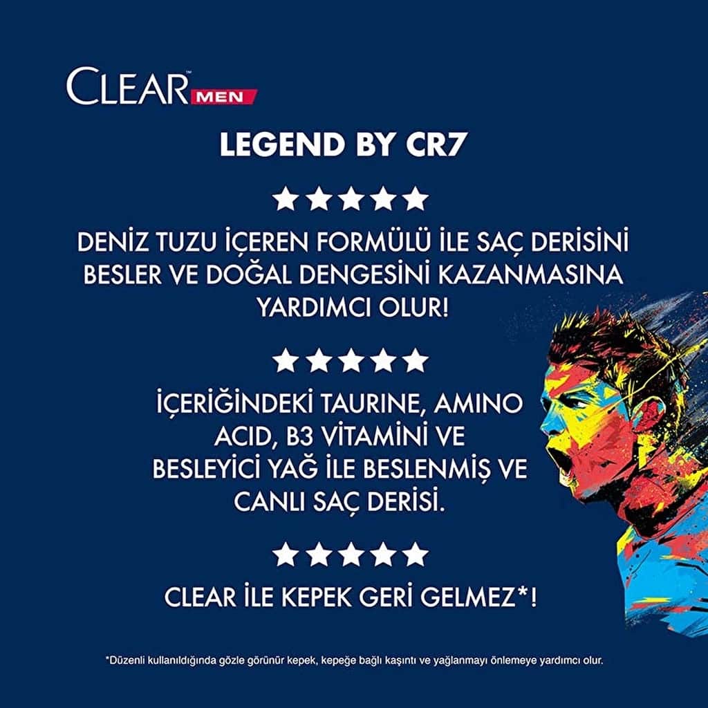 Clear شامبو كلير مين المضاد للقشرة ليجند من سي آر 7 كريستيانو رونالدو 350 مل - 5