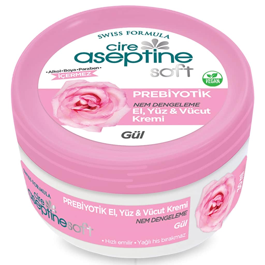 Cire Aseptine كريم سيري أسيبتين بخلاصة الورد الناعم، مرطب ومغذي، بريبايوتيك، 30 مل - 1