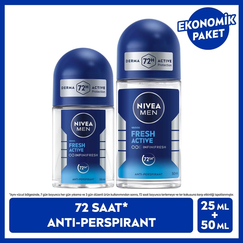 NIVEA مجموعة نيفيا فريش رول أون 50 مل ورول أون 25 مل - 1