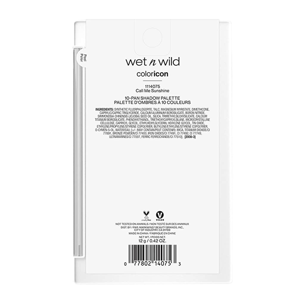 Wet n Wild مجموعة ظلال العيون كولور أيكون من ويت أند وايلد، عبوة من 10 قطع كول مي صن شاين - 5
