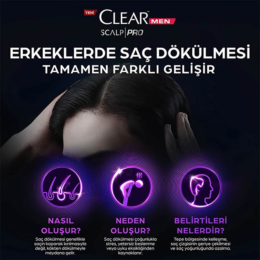 Clear شامبو كلير مين سكالب برو لتقوية فروة الرأس فعال ضد تساقط الشعر والقشرة 300 مل - 5