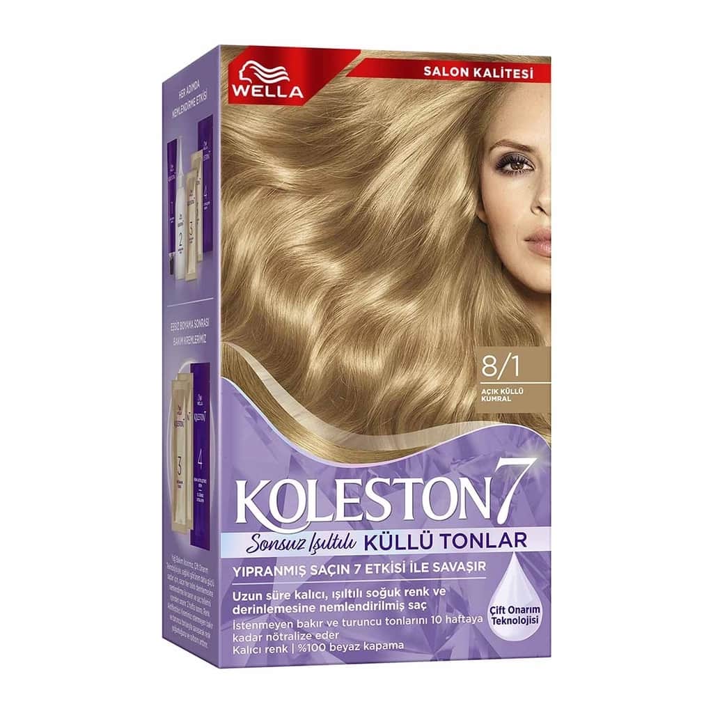 Wella Koleston صبغة شعر ويلا كولستون سوبريم 8/1 أشقر رمادي فاتح (درجات رمادية لامعة لا نهائية) - 2