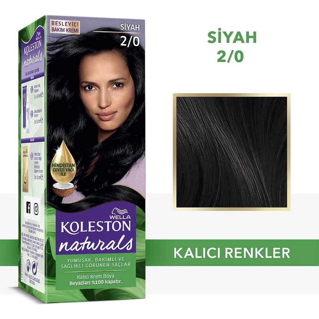 Wella Koleston صبغة شعر ويلا كولستون ناتشورالز 2/0 أسود - 1