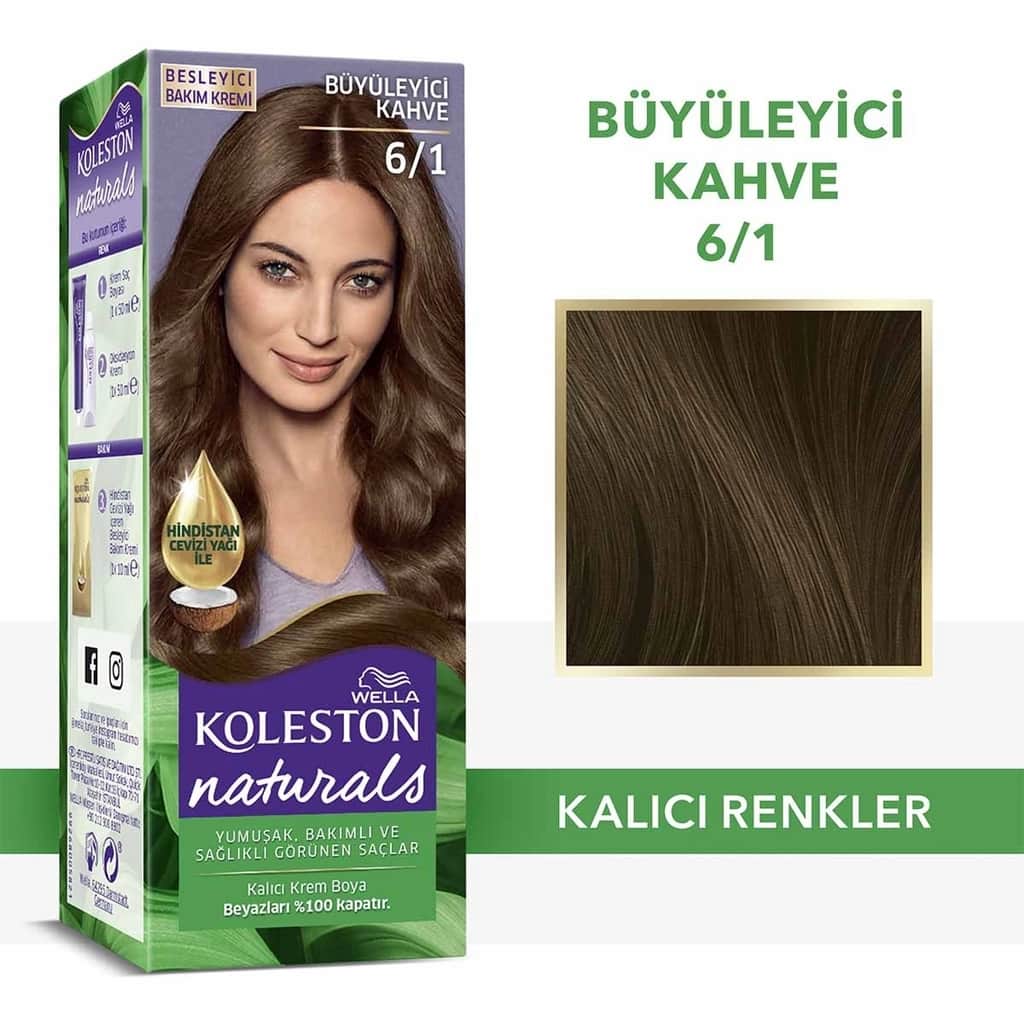 Wella Koleston صبغة شعر ويلا كولستون ناتشورالز 6/1 بني جذاب - 1