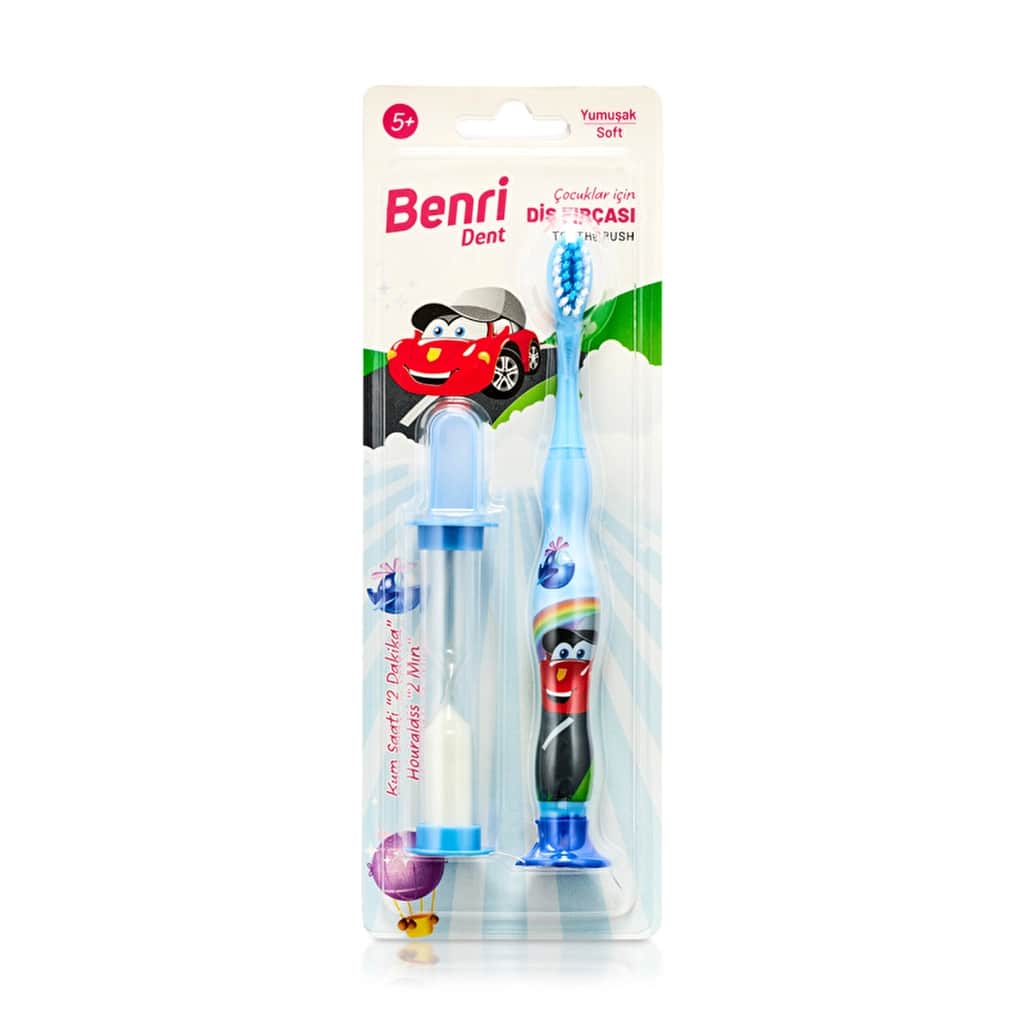 Benri Dent فرشاة أسنان الأطفال بنري دنت بلو أورغلاس (ناعمة) - 1