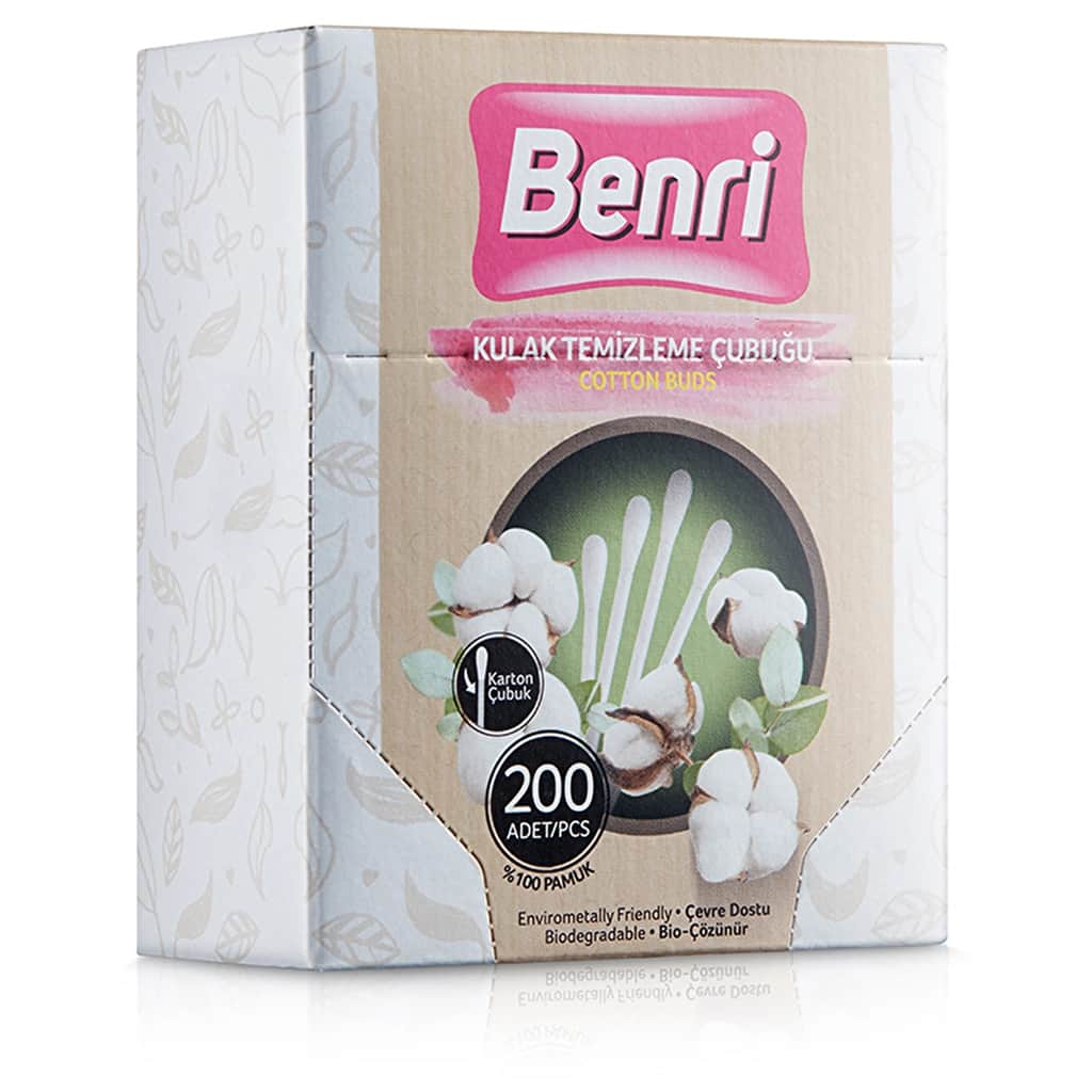 Benri أعواد تنظيف الأذن من بينري 200 قطعة - 2