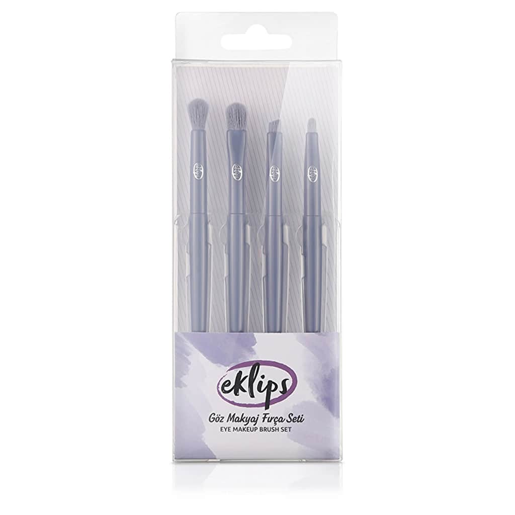 Eklips مجموعة فرش مكياج العيون من إكلبس، مكونة من 4 قطع، لتطبيق مثالي - 1