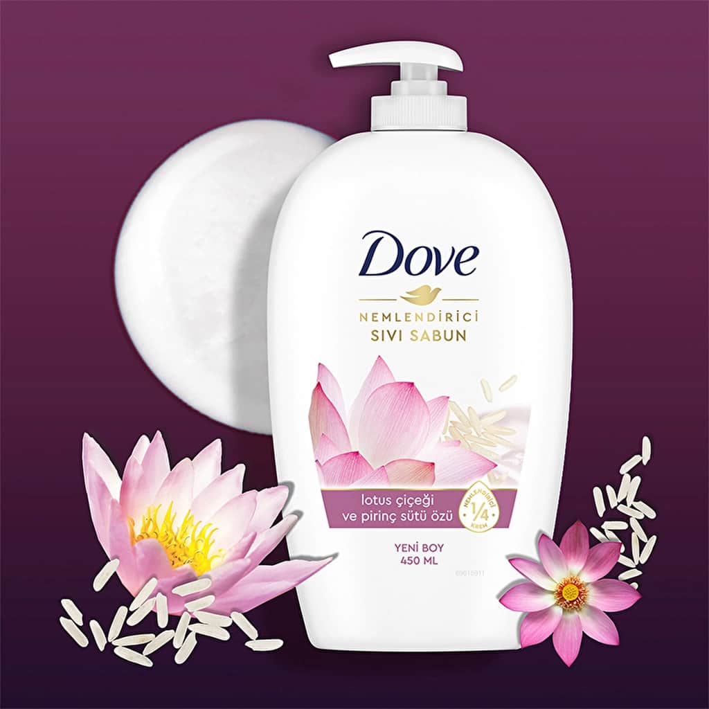 Dove صابون دوف السائل المرطب بخلاصة زهرة اللوتس وحليب الأرز 450 مل - 3