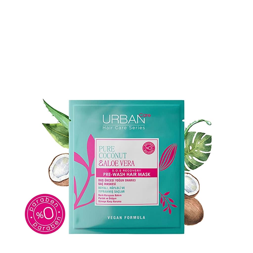 Urban Care قناع العناية بالشعر قبل الاستحمام من أوربان كير بجوز الهند النقي والصبار 50 مل - 3