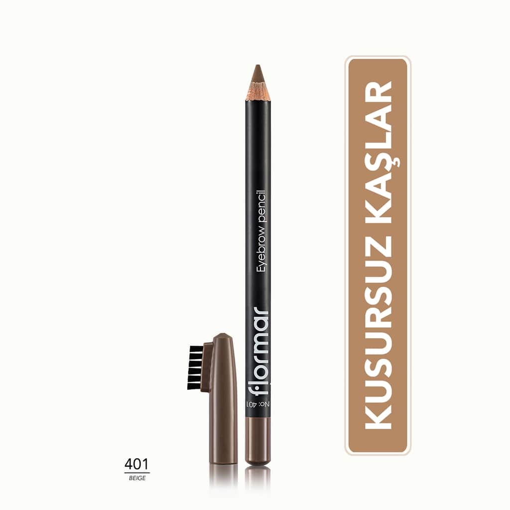 Flormar قلم حواجب فلورمار ناتشورال لوك بغطاء فرشاة ذو طرف ناعم 1.14 غرام بيج - 1