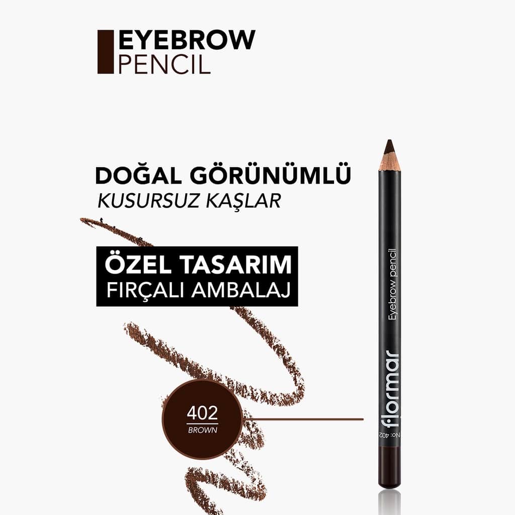 Flormar قلم حواجب فلورمار ناتشورال لوك بفرشاة ناعمة 1.14 غرام بني - 5