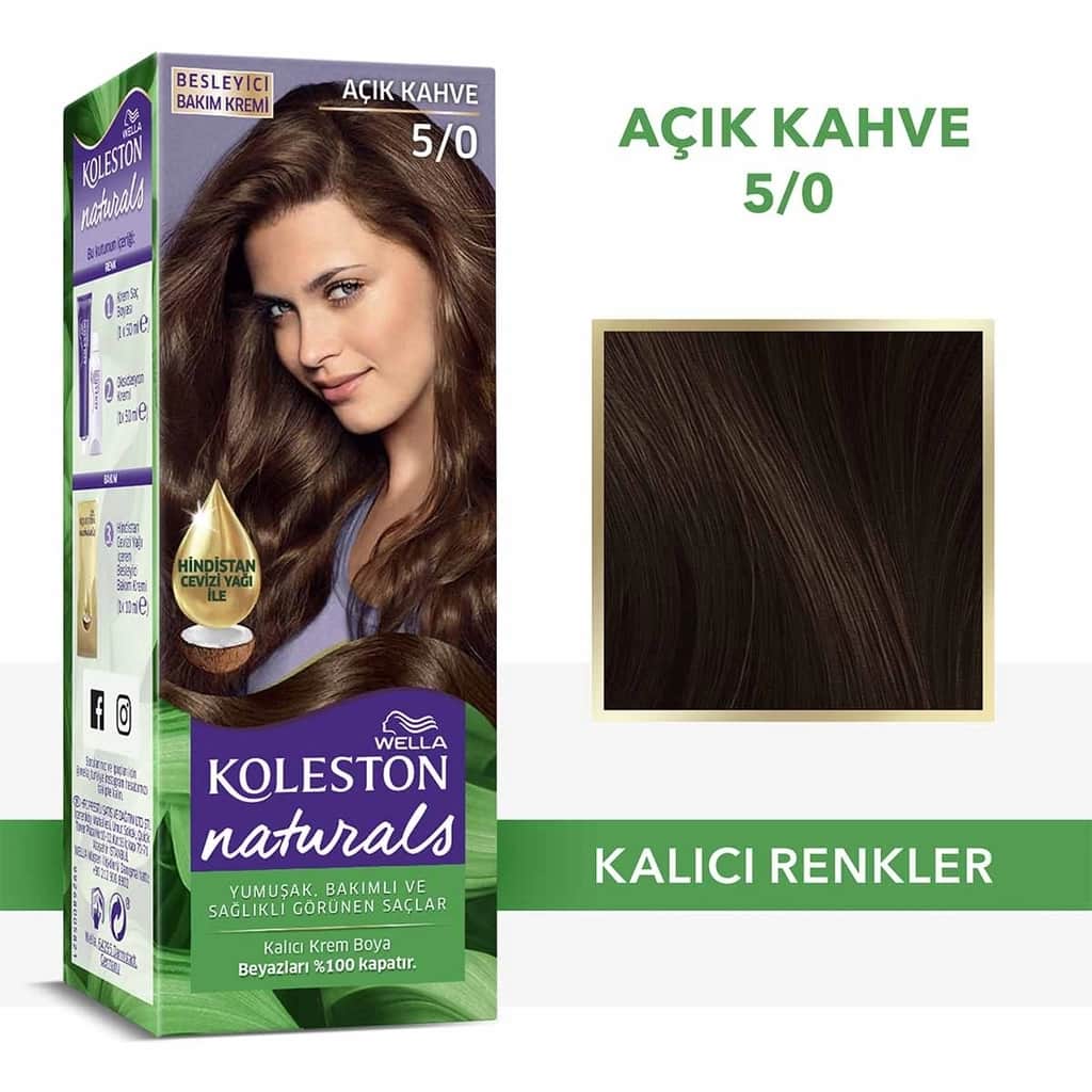 Wella Koleston صبغة شعر ويلا كولستون ناتشورالز 5/0 بني فاتح - 1