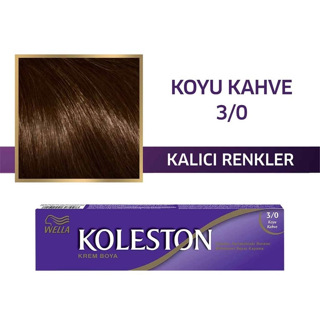 Wella Koleston طلاء أنبوبي واحد من ويلا كولستون 3/0 بني غامق - 1