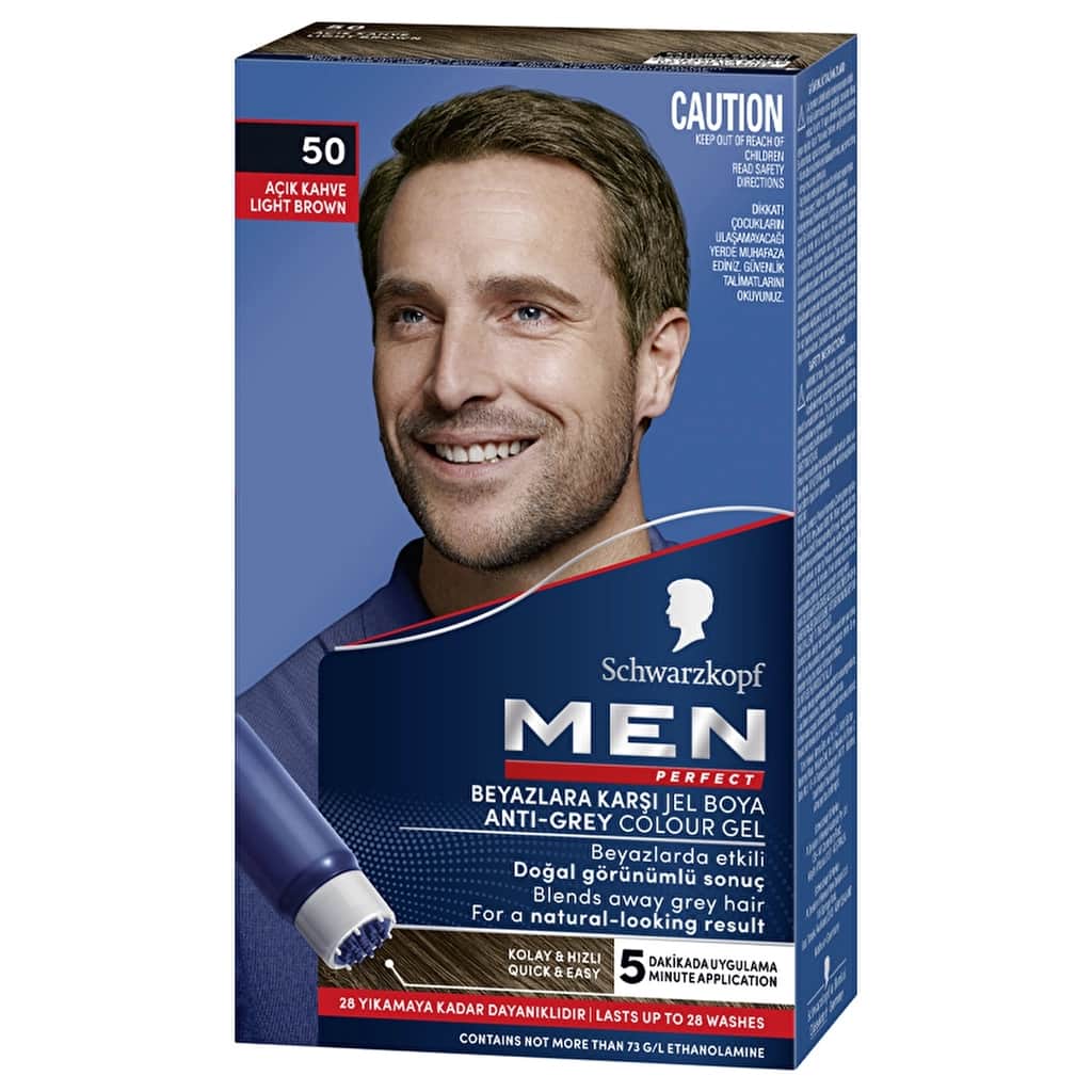 Men Perfect صبغة شعر مثالية للرجال بني فاتح 50 50 مل - 2