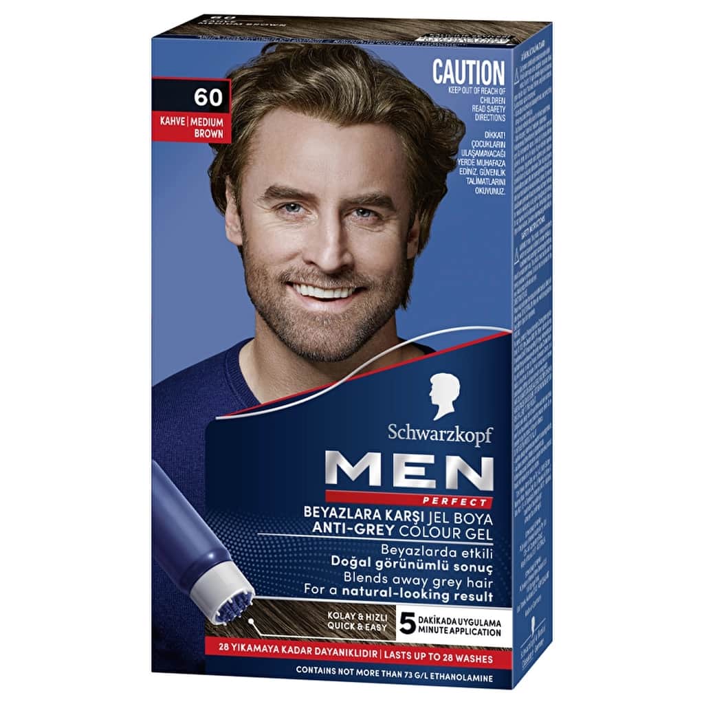 Men Perfect صبغة شعر مثالية للرجال بني 60 50 مل - 2